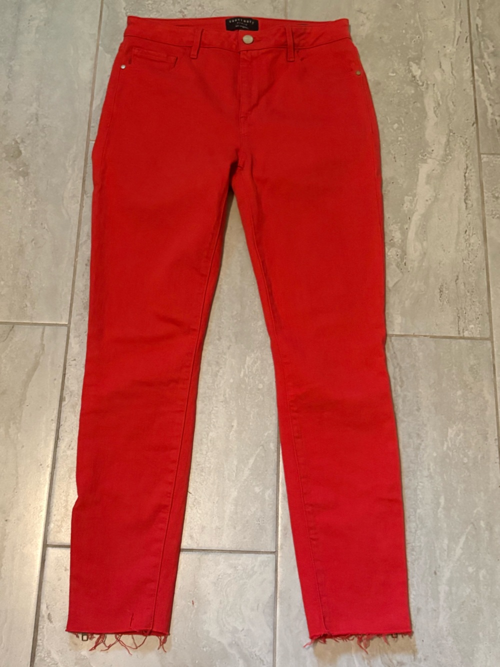 Sanctuary Women’s Red Denim Ankle Skinny Pants Size 27/4